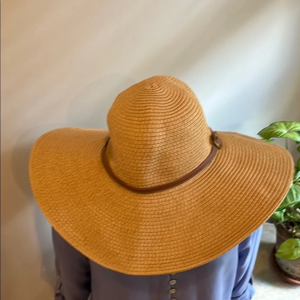 Melissa Odabash Tan Wide-Brim Sun Hat